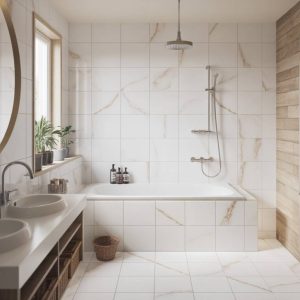 Carrelage mural effet marbre : élégance et modernité pour votre salle de bain