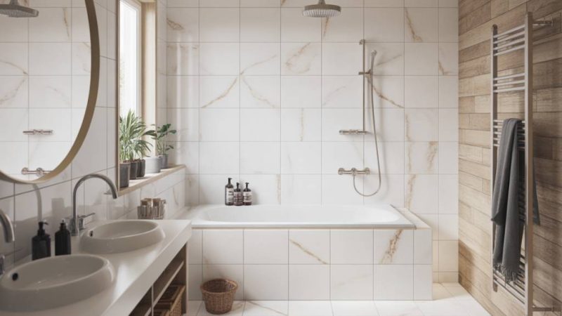 Carrelage mural effet marbre : élégance et modernité pour votre salle de bain