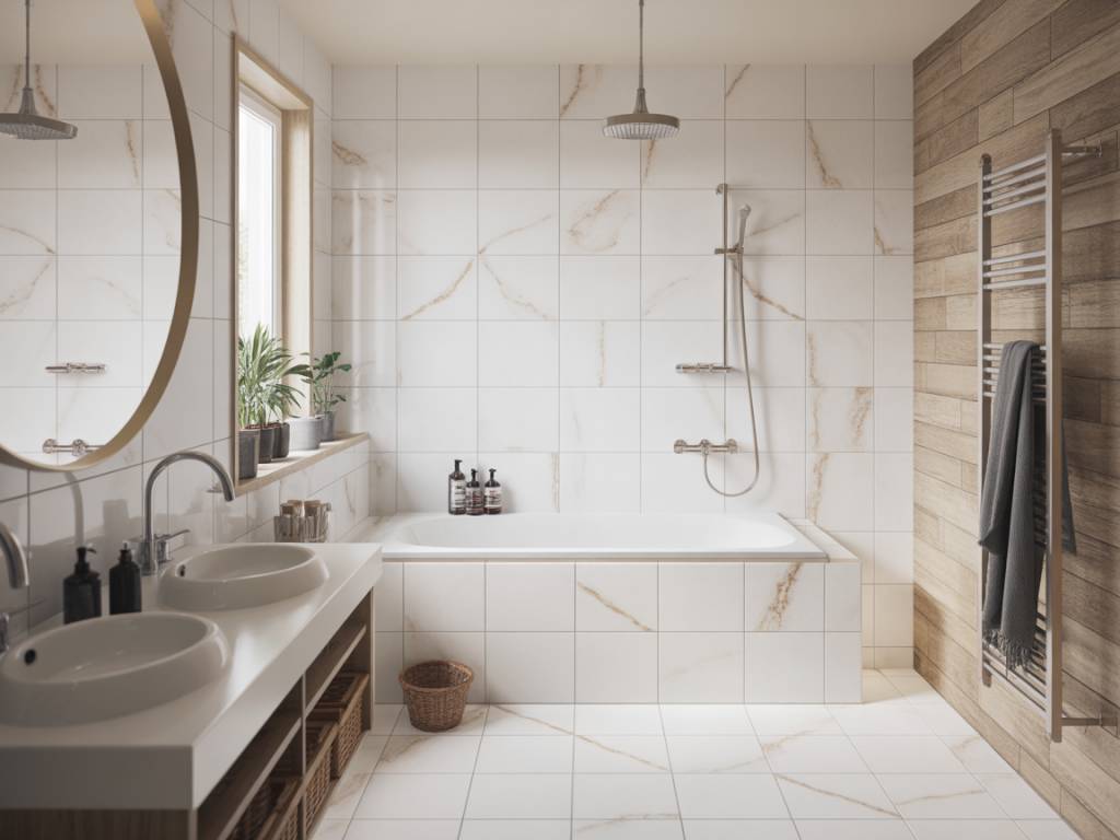 Carrelage mural effet marbre : élégance et modernité pour votre salle de bain