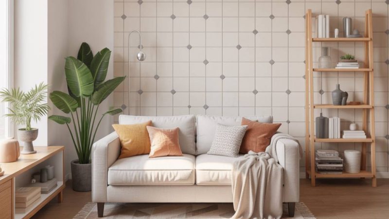 10 inspirations de carrelage pour sublimer un mur d’accent dans votre salon